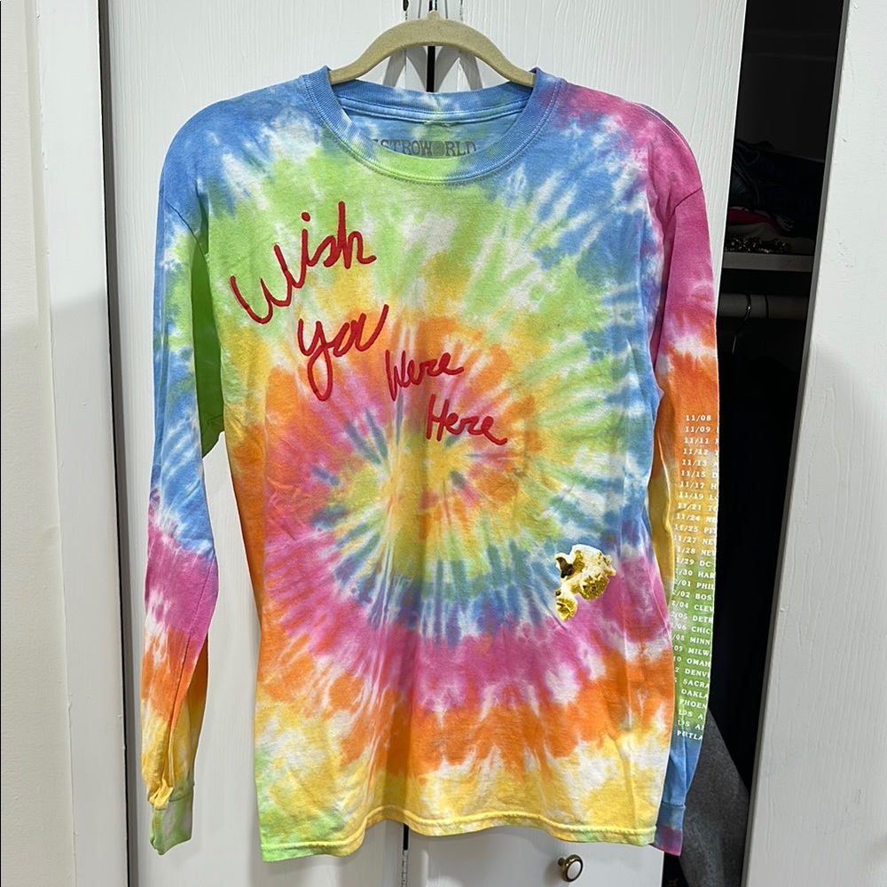 Travis Scott Tie-Dye Long Sleeve Shirt